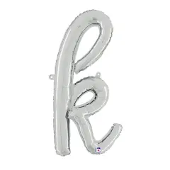 Betallic&reg; 14 inch Script Letter A Silver Air Fill Only
