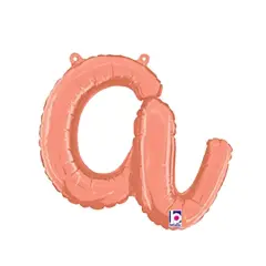 Betallic&reg; 14 inch Script Letter A Rose Gold Air Fill Only