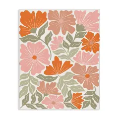 Stupell Industries Funky Asymmetrical Florals Canvas Wall Art Design by Taylor Shannon Designs