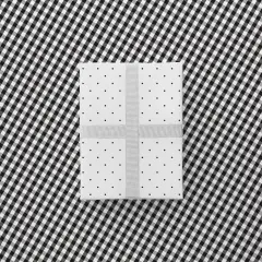 Vintage Black Gingham and Microdot