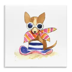 Stupell Industries Sandy Dog on Beach Wall Plaque Art Design by Geoff Allen