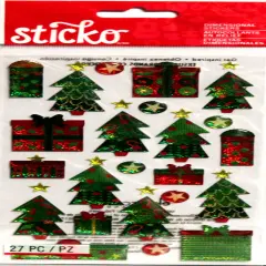 Sticko Tinsel Trees Dimensional Epoxy Stickers
