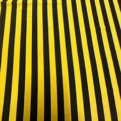 1 Yard Bee Stripes Print Stretch Polyester Spandex Fabric for Costumes Swimwear Leggings 58/60&Prime; Width