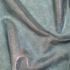 1 Yard Hologram Foggy Foil 4 Way Stretch Nylon Spandex Fabric for Activewear Costumes 60&rdquo; Width Black Silver