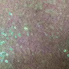 1 Yard Glitz Sequins Power Mesh Dancewear Fabric 36/60 Inch Width Iridescent Pink