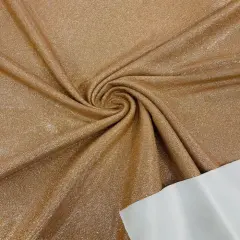 1 Yard Sparkly Glitter 4 Way Stretch Fabric Polyester Spandex Shimmer Material 58-60 inches width Rose Gold