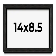 Photo Size Barnwood Shadow Box Black Picture Frame - UV Acrylic, Backing, Hanging Hardware