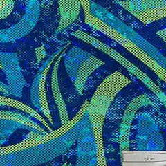 1 Yard Nylon Spandex Charming Fabric Captivating Hologram 58/60 Inch Width Blue