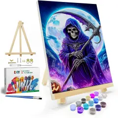 Halloween Paint by Numbers Kit - 8x12 Inch (Grim Reaper)