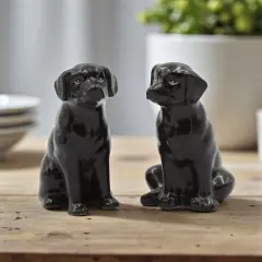 Ceramic Black Labrador Salt And Pepper Shakers, Home D&eacute;cor, Gift for Her, Gift for Mom, Kitchen D&eacute;cor, Gift for Dog Lover