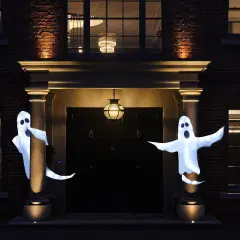 Peek A Boo Hanging Ghost with White Lights