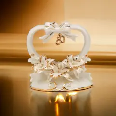 True Love Lasts a Lifetime: 50th Anniversary Orchid Flowers Cake Topper with Gold Accents, Anniversary D&eacute;cor, Anniversary Gift