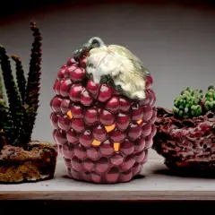 Ceramic Grape Tart Burner, Home D&eacute;cor, Gift for Her, Gift for Mom, Kitchen D&eacute;cor, Farmhouse D&eacute;cor, Nature Lover Gift, Vintage Decor