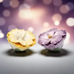 Ceramic Pansy Flower Salt & Pepper Shakers, Home D&eacute;cor, Gift for Her, Gift for Mom, Kitchen D&eacute;cor, Wedding Decor