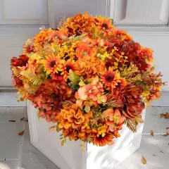 2 Pcs Fall Flowers Artificial Floral Arrangement