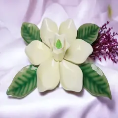 Ceramic Magnolia Petal Dish 11 Pieces Set, Home D&eacute;cor, Gift for Her, Gift for Mom, Spring D&eacute;cor, Party D&eacute;cor, Wedding Decor