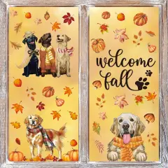 68 PCS Large Size Fall Window Cling Sticker