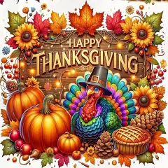 Happy Thanksgiving Turkey Diamond Painting Kits for Adults