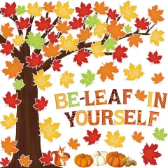94 Pcs -Fall Tree Classroom Bulletin Board Decorations