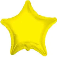 Yellow Star Mylar Balloon 18"