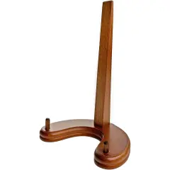 Bard's Walnut MDF Wood Plate Stand, 8.25" H x 5.5" W x 4.5" D (For Plates 9"-13")