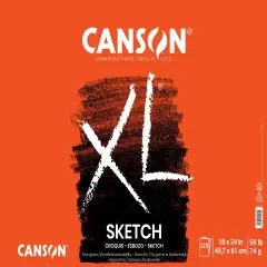 Canson XL Sketch Pad 18"X24"-Fold Over, 125 Sheets