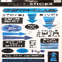 Me & My Big Ideas Swim Team Foil Stickers