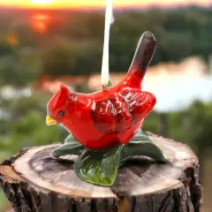 Ceramic Cardinal Bird Ornament, Home D&eacute;cor, Gift for Her, Gift for Mom, Kitchen D&eacute;cor, Christmas D&eacute;cor, Birdwatcher Gift