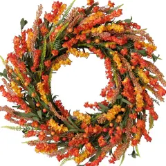 22 Inch Fall Flower Wreath