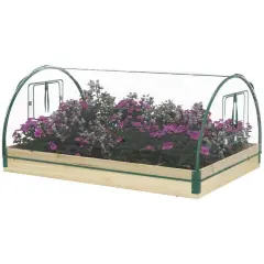 Raised Garden Bed Planter Box Combo with Greenhouse for Vegetables & Herbs
