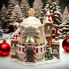 Ceramic Santa's Village Cookie Jar, Home D&eacute;cor, Gift for Her, Gift for Mom, Kitchen D&eacute;cor, Christmas D&eacute;cor, Cafe Decor