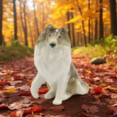 Ceramic Border Collie Dog Figurine, Lassie Come Home, Home D&eacute;cor, Gift for Her, Gift for Mom, Kitchen D&eacute;cor, Dog Lover Gift, Pet Loss Gift