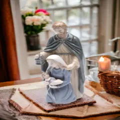 Ceramic Holy Family Nativity Figurine, Christmas D&eacute;cor, Religious D&eacute;cor, Religious Gift, Church D&eacute;cor, Baptism Gift, Easter D&eacute;cor