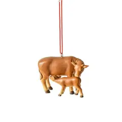 Farm Animal With Baby Ornament - Cows