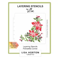 Lisa Horton Crafts Layering Stencils-Poinsettia Corner