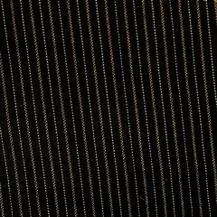 1 Yard Stretch Stripe Suiting Fabric Black Khaki Color 44/45" Width Apparel Fabric