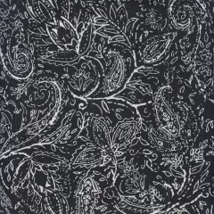 1 Yard DTY Brushed Paisley Print Fabric 58/60 Inch Wide Polyester Spandex Knit BLACK