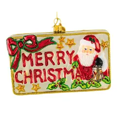 Huras Family 3.25 In A Christmas Postcard Christmas Tree Ornament , Christmas Decor Hand Painted Keepsake Multicolored