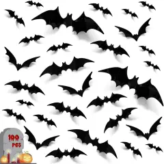 Bats Halloween Decorations, 100Pcs