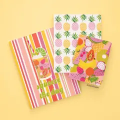 Squeeze The Day Stitched Notebook Set, Softcover Journal, Class Notebooks