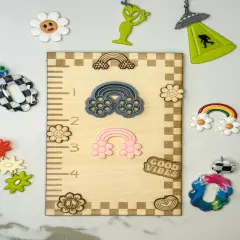 Rainbow w. Daisies Clay Cutter