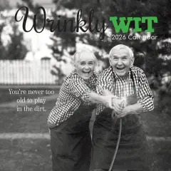 The Gifted Stationary 2026 Square Wall Calendar, Wrinkly Wit, 16-Month Funny Corner Theme Hanging Calendar with 180 Reminder Stickers, Month Planner for Home, or Creative Spaces, 12x12 In Multicolor