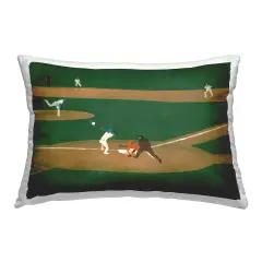 Baseball Field View Decorative Printed Throw Pillow Design by Daphne Polselli, 14 x 7 x 20