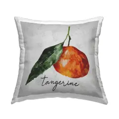 Vintage Tangerine Fruit Decorative Printed Throw Pillow Design by Regina Moore, 18 x 7 x 18