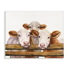 Stupell Industries Three Cow Friends Canvas Wall Art Design by George Dyachenko