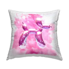 Balloon Dog Shimmer Outdoor Printed Pillow Design by Ziwei Li, 18 x 7 x 18