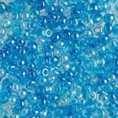 John Bead 6/0 Mixed Czech Glass Seed Beads, 100g Blue Aqua Luster