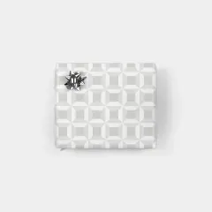White and Light Gray 3D Block Gift Wrap