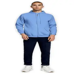 Gildan&reg; Classic Fit Full-Zip Long Sleeve Hooded Sweatshirt Carolina blue