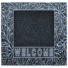 16''x28'' Bouquet Door Mat - 2 Colors! Silver